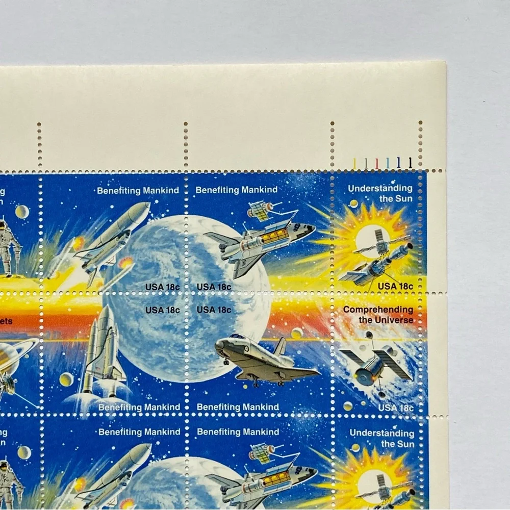 Space Achievement Stamps 1981 Full Sheet of 48 US 18¢ MHN Scott 1912 1919